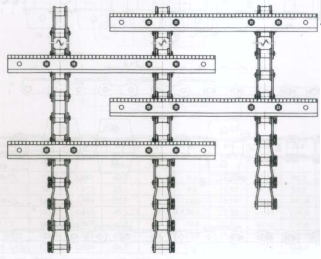 sequenza catene mietitrebbia